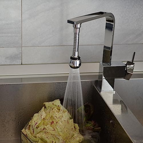 Siroflex 2510/S brise jet flexible en laiton Milady Made in Italy | Aérateur douchette chromé noir | Aérateur robinets cuisine| Robinetterie de cuisine