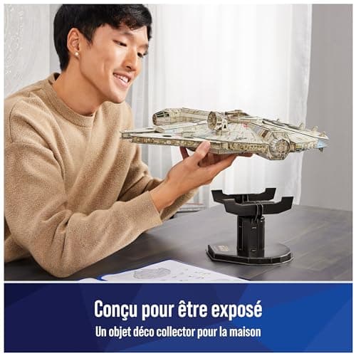 4D BUILD - Puzzle 3D Star Wars - Maquette Star Wars 223 Pièces - Faucon Millenium Inspiré de la Saga - Puzzle Adulte - Jeu de Construction à Collectionner - Jouet adulte - Jeu Enfant 12 ans et +