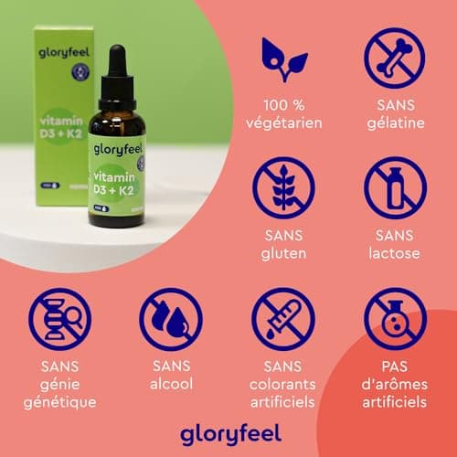 Vitamine D3 K2 en Gouttes 50ml, K2 MK7 99,7+% All-Trans (K2VITAL® by Kappa) Hautement Dosée, Soutien les Os, les Dents et le Système Immunitaire, 100% Végétalien, Sans Additifs