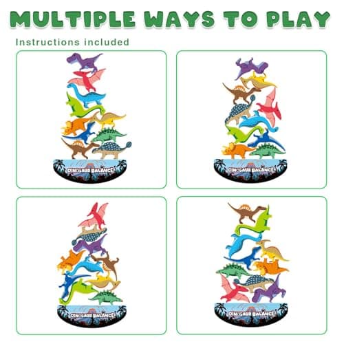 Tangdudu Jeu Montessori 2 3 4 5 6 Ans, Dinosaure Jouet Garçon Fille 2 3 4 5 6 Ans, Jouet en Bois 2-6 Ans, Smart Games, Jeu Educatif 2 3 4 5 6 Ans, Cadeau Garçon Fille 2 3 4 5 6 Ans