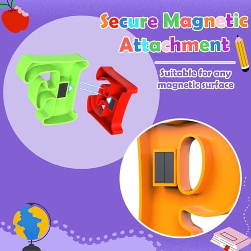 BunnyJOY 106PCS Enfants Lettres Magnétiques Chiffres, Coloré Aimants De Réfrigérateur Ensemble de Jouet Apprentissage Préscolaire de la Petite Enfance, Orthographe, Comptage Jouets Éducatifs
