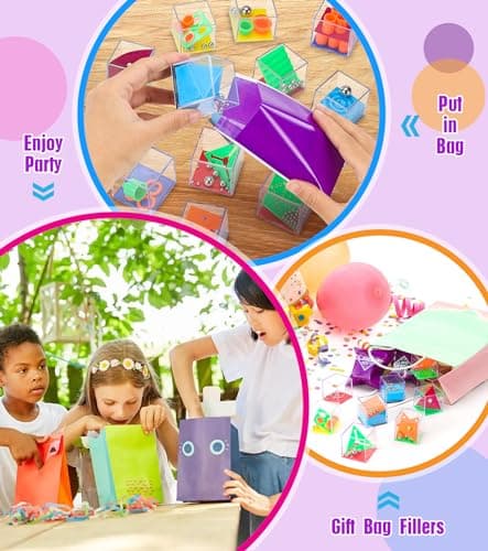 Gontence 28 Cubes Casse Tete Enfant avec 28 Pochettes Surprise - Jeux de Patience pour Enfants | Cadeau Anniversaire Enfant | Jeux Anniversaire | Cadeau de Noël |Jouet Pinata | Activités Scolaires