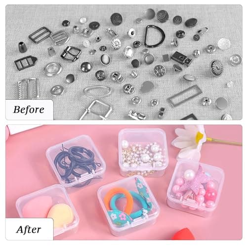 Auauraintt Petite Boite, 18 Petites Boîtes de Rangement et 1 Grande Boîte de Rangement avec Couvercle, Petite Boite Plastique Pouvant Contenir des Perles, des Bijoux et Divers Petits Objets