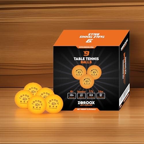 ZOROOX High-Performance 3 étoiles Table Balls Pack de | 9, 18, 36 ou 72 | Orange ou Blanc | 40+ balles de ping-Pong de classement de compétition ABS (Pack de 9 balles, Orange)