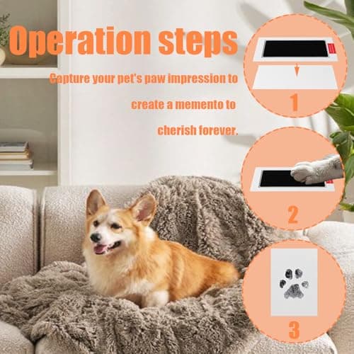 Kit Empreinte Chien et Chat,Kit D'Impression de Pattes D'Animaux,Kit Empreinte Pieds et Mains Bébé,Empreinte Patte de Chien et Chat de Bons Souvenirs pour Les Propriétaires D'Animaux