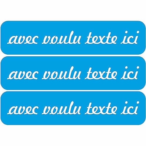 Étiquettes adhésives - autocollants de nom - Design carré - avec le texte souhaité - image - logo - personnalisé pour les logos d'entreprise - école - enfants - jardin d'enfants