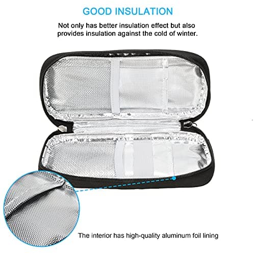 YOUSHARES Trousse à Insuline - Sac Isotherme à Insuline pour Stylo d'insuline, Seringues, Aiguilles et d'autres Medicaux pour Diabétique Sac de Rangement (Sac Fleur)