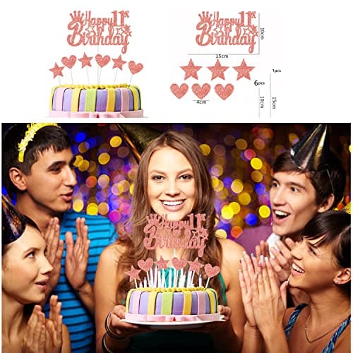 Ballons 11e anniversaire fille set Décoration gâteau 11e anniversaire fille,Ballon 11e anniversaire fille deco,Ballons Décoration anniversaire 11 ans fille ballon 11 anniversaire deco
