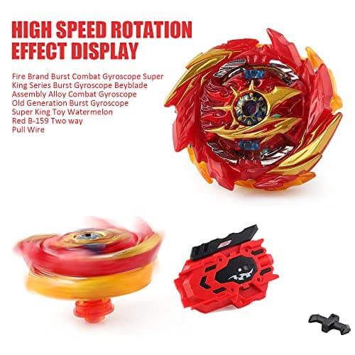 Toupie avec Lanceur, Toupie Metal Fusion, Metal Fusion Burst Turbo Blade Gyro de Combat Jouet Set, EnfantsAdolescents Et Enfants De Plus De 6 Ans