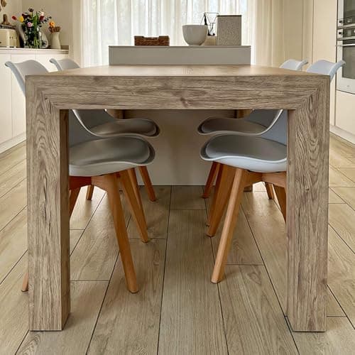 Mobili Fiver, Table Extensible Cuisine, Iacopo, Chêne Naturel, 140 x 90 x 77 cm, Mélaminé, Made in Italy