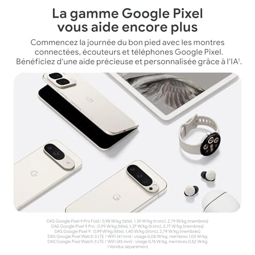 Google Pixel 9 Pro XL – Smartphone Android débloqué avec Gemini, Triple Appareil Photo arrière, 24 Heures d'autonomie et écran Super Actua 6,8 Pouces – Vert Sauge, 256GB