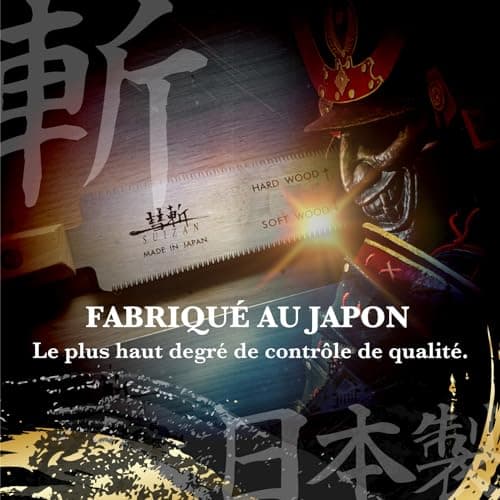 SUIZAN Scie Japonaise 120mm Scie à coupe à ras Scie à Main Pour Les outils de travail Du bois dur Et Du bois tendre