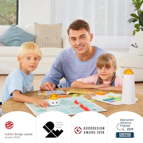 MatataStudio Coding Set Pro Jouet Robot Programmable pour Enfants de 4+ Robot de Codage Électronique Kit Robotique DIY pour Débutant Apprenez Programmation avec Jeux Jouet Éducatif Cadeaux de Rentrée
