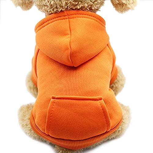 Idepet Sweat à Capuche pour Chat Vêtements pour Chien en Coton avec Manteau d'hiver et Poche extérieure