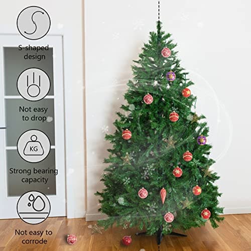 Annhao 230 Pièces Crochets d'arbre de Noël, Crochet Boule de Noel en Forme de S, Crochets d'Ornement de Noël, Accroche boule de noel, Cintres pour Sapin de Noël, Guirlande de Noël, Vigne de Noël(Vert)