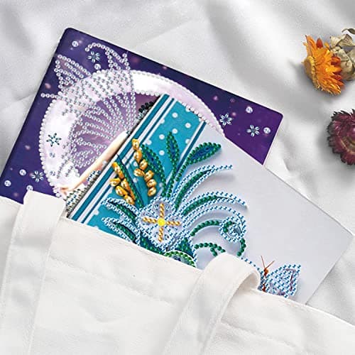 Cahiers de Peinture au Diamant A5 Livre de Journal Diamond Painting d'artisanat au Diamant Fleurs pour Adultes Carnet de Notes A5 Carnet de Croquis Filles A5 Peinture par Numéros Loisirs pour Enfants