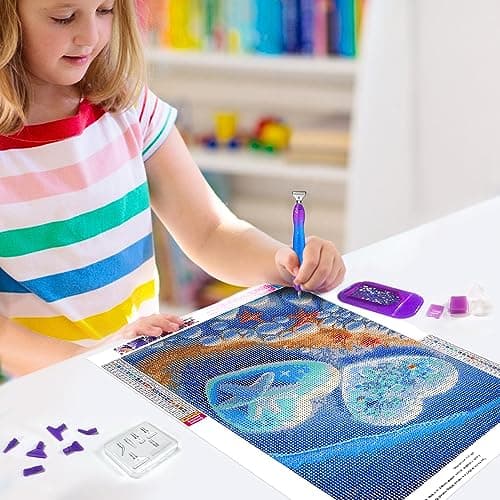 AIFUDA Lot de 24 kits de peinture diamant avec pointes filetées 5D pour adultes