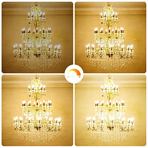 Ampoule LED E14 Dimmable, 4W Ampoule Filament Bougie E14 équivalent Incandescente 40W, Blanc Chaud 2700K, 400LM Ampoules Filament Vintage LED Dimmables, Lot de 6
