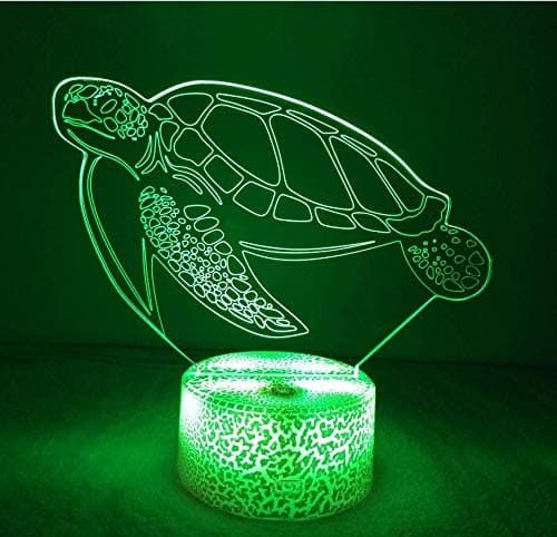 HPBN8 Ltd 3D Tortues LED Lampe Art Déco Lampe Lumières LED Décoration Lampes Touch Control 7 Couleurs Change Veilleuse USB Powered Enfants Cadeau Anniversaire Noël Cadeaux