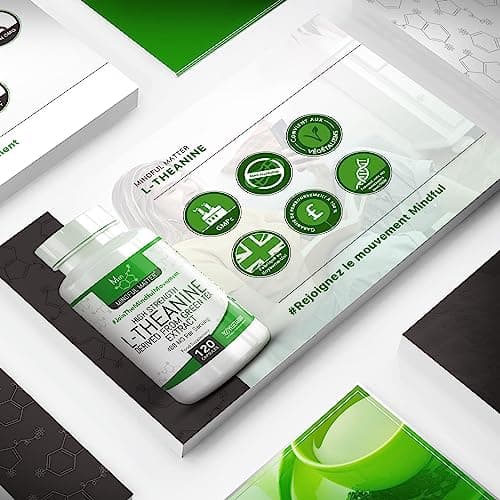 MM L Theanine | 120 Theanine Gélules A Base de Thé Vert - Extrait de The Vert A Haute Teneur fournissant 400 mg de L-Theanine par portion | Sans OGM Sans Gluten | Fabriqué au Royaume-Uni