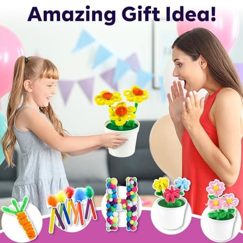 Kit de bricolage pour enfants de 4, 5, 6, 7 ans : matériel de bricolage coloré loisir creatif enfant, activites manuelles pour enfants avec papier coloré, mousse, yeux mobiles.kit creatif enfant