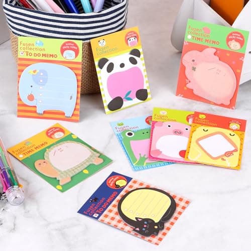 48 Blocs Feuilles Notes Autocollantes Animaux,960 Feuilles Petits Animaux Notes Autocollantes Feuilles Notes Autocollantes Adhésives Mignonnes pour Etudes Maison Bureau Cadeaux pour Enfants