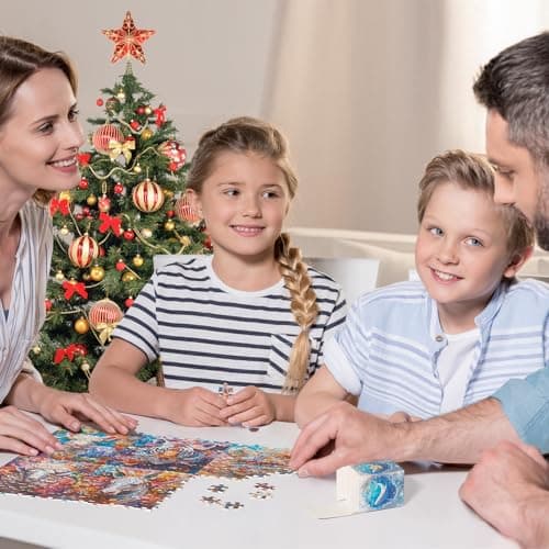 Calendrier de l'Avent Puzzle 2024, Puzzle en 3D pour Adultes et Enfants, Compte à Rebours de Noël sur 24 Jours, 24 Puzzles en Forme d'animaux, 1008 Pièces