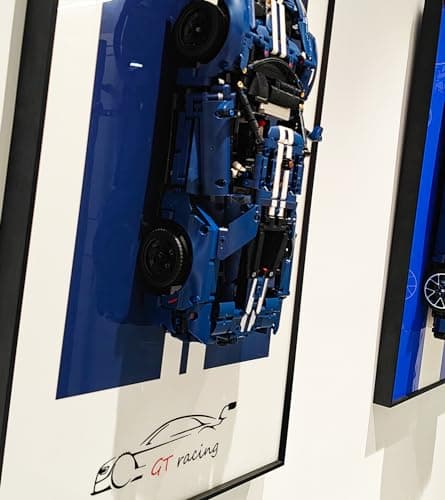 WETCEAOM Cadre pour Lego Technic Ford-GT 42154, Tableau d'affichage mural pour Lego les amateurs, taille : 75x45 cm