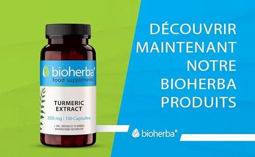 Curcuma Gélules 350 mg - 100 pcs : Antioxydant Puissant et Soutien Articulaire par BIOHERBA