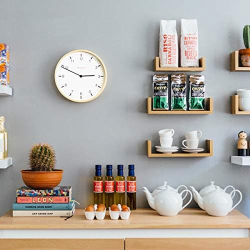 NEWGATE® Mr Clarke - Une Petite Horloge Murale Scandi avec Un boîtier en contreplaqué Moderne pour Le Salon/Salle à mangerHWD 28 x 28 x 4,5 cm (contreplaqué Clair et Cadran Arabe)