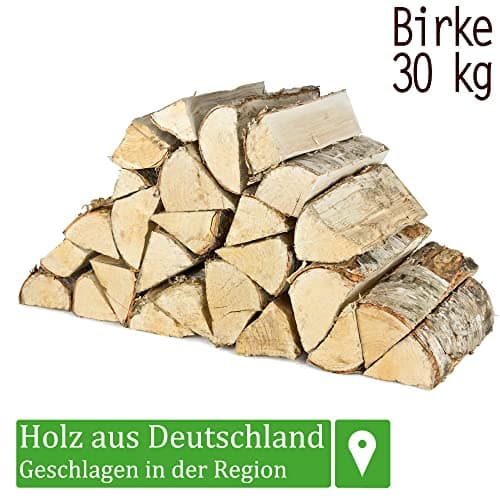 Bois de Chauffage Sélection de Bois 5-500 kg pour poêle et cheminée Poêle de cheminée Firebowl Grill Bouleau Bois de Bouleau Bûches 25 cm Flameup, Foule:30 kg