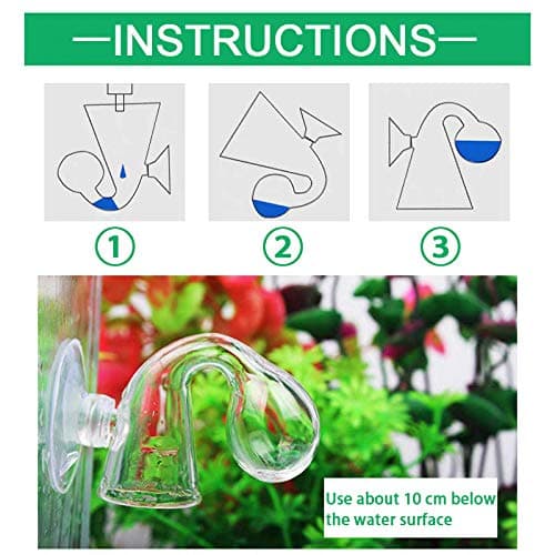 IAFVKAI Moniteur de CO2 pour Aquarium Contrôleur de Chute de CO2 pour Aquarium Détecteur de CO2 de Moniteur de capacité en Verre avec Ventouse pour Aquarium planté