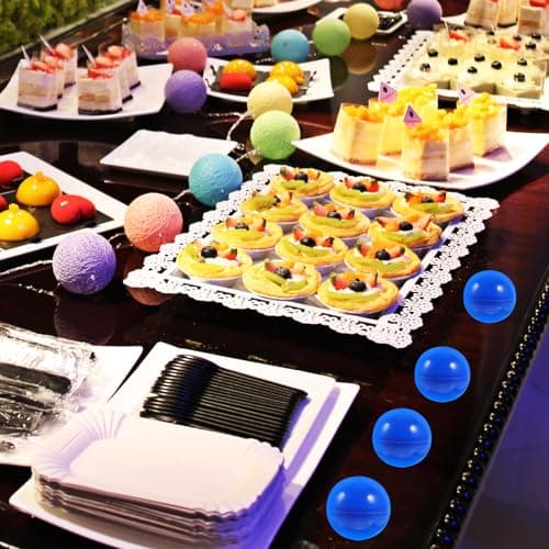VICASKY 50PCS Boules De Loterie, 40MM Plastique Partie Bingo Remplacement Capsules Fournitures De Table Colorées for Loto Boules De Loterie Creux Machine Party