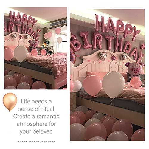MANUKA Ballons D'or Rose Ballons de L'alphabet Doré Rose de A à Z pour Les Anniversaires de Mariage pour Les Fêtes D'anniversaires pour Les Mariages de Noël Les Décorations de Banquet du Nouvel An