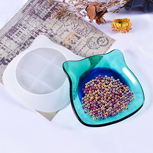Voyyphixa Moule Plateau Silicone Résine Époxy Resin Tray Mold Moulage Boite a Bijoux Moule Résine pour DIY Assiette De Fruits Stockage de Bijoux Boite de Bonbons Rangement (Plateau de fruits)