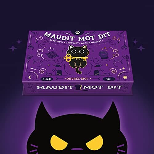Asmodee - MAUDIT MOT DIT - Jeu d' Ambiance et Devinettes - Jeu de Société pour Adultes & Enfants dès 12 ans - Rires Garantis en Soirées - 3 à 6 joueurs - 30 min - Version Française