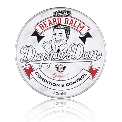 Baume Nourrissant pour Barbe Dapper Dan, Mélange d'Huiles Essentielles et de Cires pour Sculpter, Coiffer et Nourrir Moustaches et Barbe, Parfum de Vanille et Framboise, 1 x 50 ml