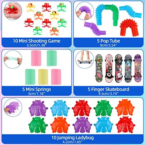 AmyBenton Pinata Anniversaire Garcon Fille, 200pcs Petits Cadeaux Anniversaire Enfants Invites, Assortiment Jouets Anniversaire, Récompenses de Classe Scolaire, Prix du Carnaval