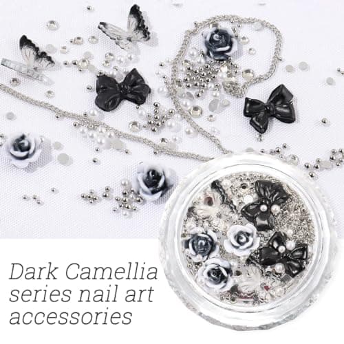 Pendentifs en forme Camélia en forme Camélia en forme Camélia pour ongles - En alliage de diamant - Accessoires de nail art