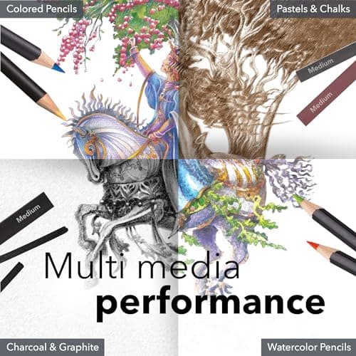 Carnet pour Techniques Mixtes 9 x 12′′ Castle Art Supplies | Lot de 2 | 50 Feuilles de Papier Épais (200 g/m2) à Grain Fin pour Artiste | Liberté de Création, Toutes Techniques (9 x 12′′, Lot de 2)