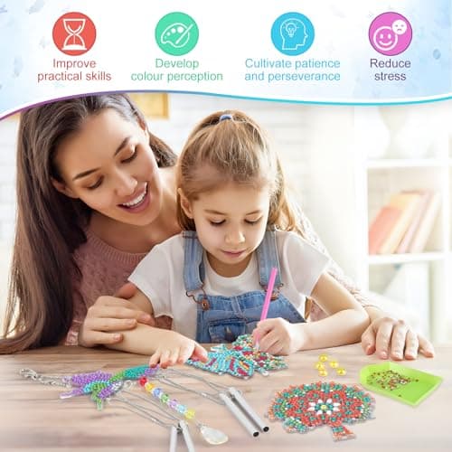 3 Pcs Diamond Painting Carillon à Vent, Diamant Peinture Carillon à Vent Deux Faces, DIY Peinture Diamant Pendentif, Diamond Painting Wind Chime pour Fenêtres, Patio, Jardin