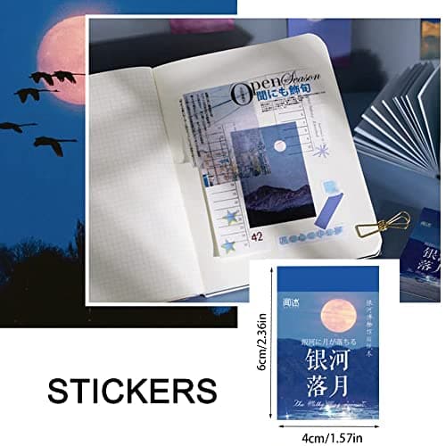 300 Pièces Autocollant Scrapbooking, Kit D'Autocollants Journal, Washi Sticker Autocollants, Ensemble D'Autocollants Washi, Autocollant de Scrapbooking Décoratif Bricolage pour Album, Cahier