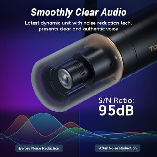TONOR Ensemble D'équipements de Podcast, Interface Audio USB et Microphone Dynamique XLR, Kit de Podcast avec Mixeur audio RGB, Parfait pour L'enregistrement, La diffusion, Le streaming et Les Jeux