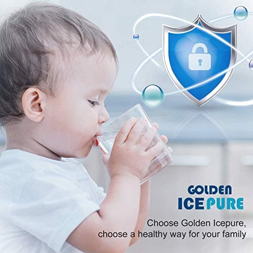 Remplacement de filtre à eau de réfrigérateur pour Samsung DA29-10105J HAFEX/EXP, WSF-100, DA99 02131B, EF9603, HAIER LG paquet de 2 par GOLDEN ICEPURE (facture disponible)
