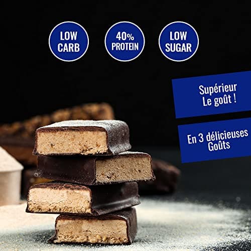Weider Low Carb High Protein Protein Bar, caramel aux cacahuètes, 24 pièces par boîte, Fitness & Bodybuilding, 24 x 50 g