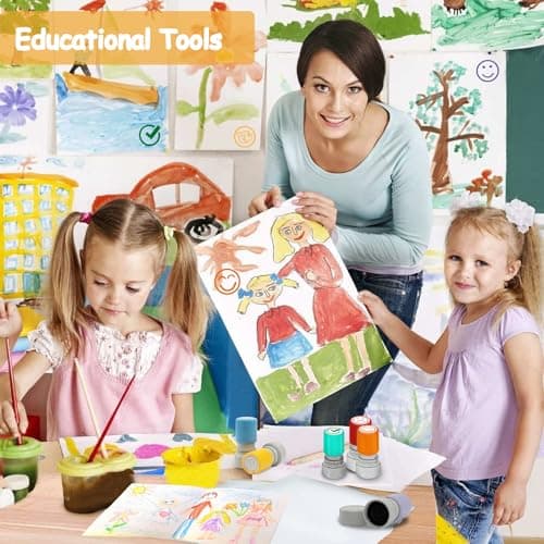 Qcdou Tampons Enseignants Français, 6PCS Plastique Tampon Auto Encreur Enfant, Tampon Smiley, Tampon Ecole Mignon pour Encourager Motiver Élèves, Spécial Cadeau Professeur Ecole Avec Boîte