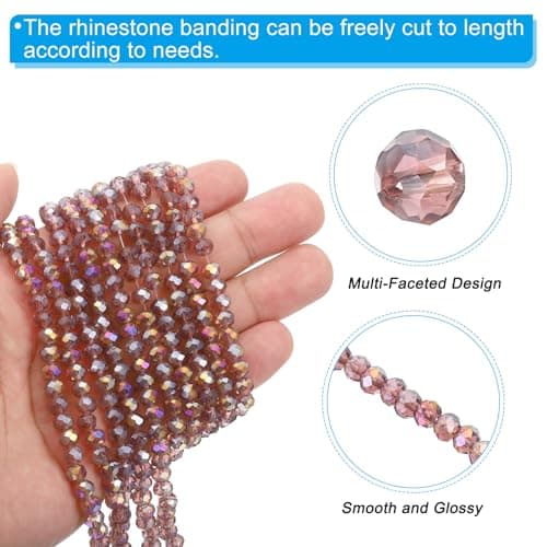 PATIKIL Perles en Verre Briolette Rondelle de 6 mm, 10 Pièces de Petites Perles Rondes Facettées en Cristal pour Fabrication de Bijoux, Bracelets, Colliers, Bagues Diy, Violet