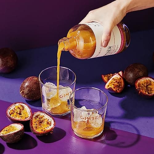 Gimber Sweet Lilly | jus de gingembre bio 700 ml | Boisson sans alcool au 100% mélange gingembre, fruit la passion, ananas & curcuma Concentré première qualité