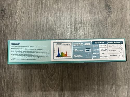 BPS Lampe d'aquarium LED submersible pour plantes lumière blanche et bleue 8W