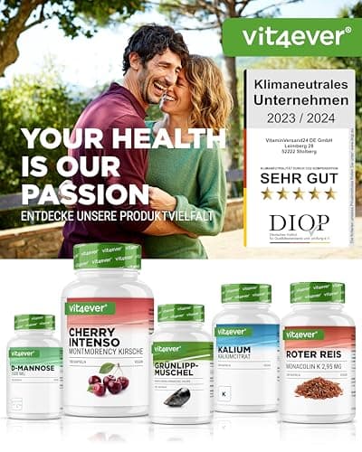 Vitamine C 1000mg - 365 comprimés par an - Effet à libération prolongée - Testé en laboratoire - Vitamine C + Extrait d'églantier + Bioflavonoïdes d'agrumes - Végétalien - Fortement dosé